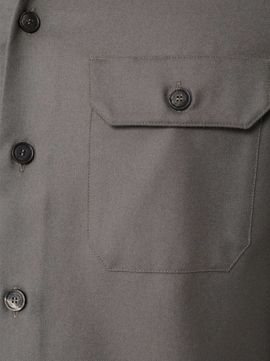 Рубашка однотонная BRUNELLO CUCINELLI M038P0720 C350 Зеленый  Фото 5