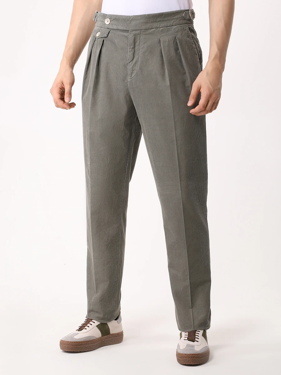 Брюки вельветовые BRUNELLO CUCINELLI M279DM5030 C6315 Зеленый  Фото 4