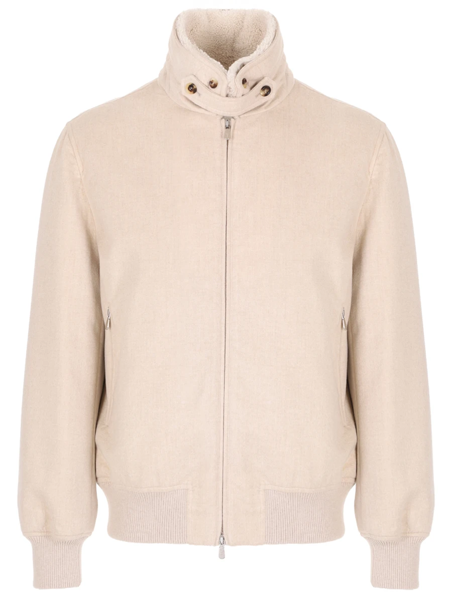 Бомбер кашемировый BRUNELLO CUCINELLI MM4006889 CNA22 Бежевый 