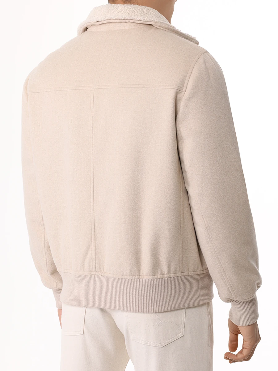 Бомбер кашемировый BRUNELLO CUCINELLI MM4006889 CNA22 Бежевый  Фото 3