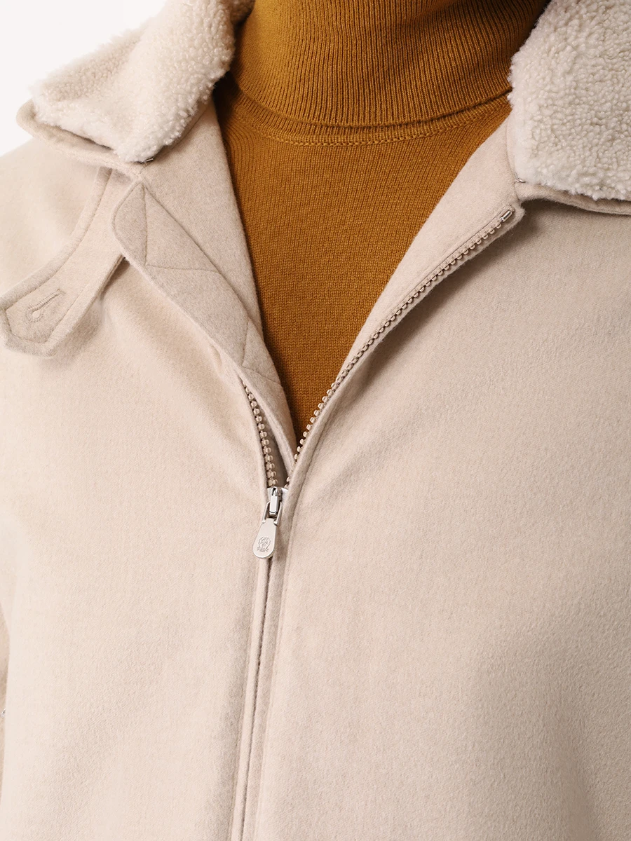 Бомбер кашемировый BRUNELLO CUCINELLI MM4006889 CNA22 Бежевый  Фото 5