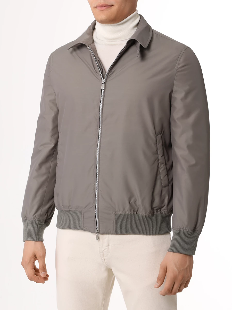 Куртка однотонная BRUNELLO CUCINELLI MY4636377 CUI29 Зеленый  Фото 4