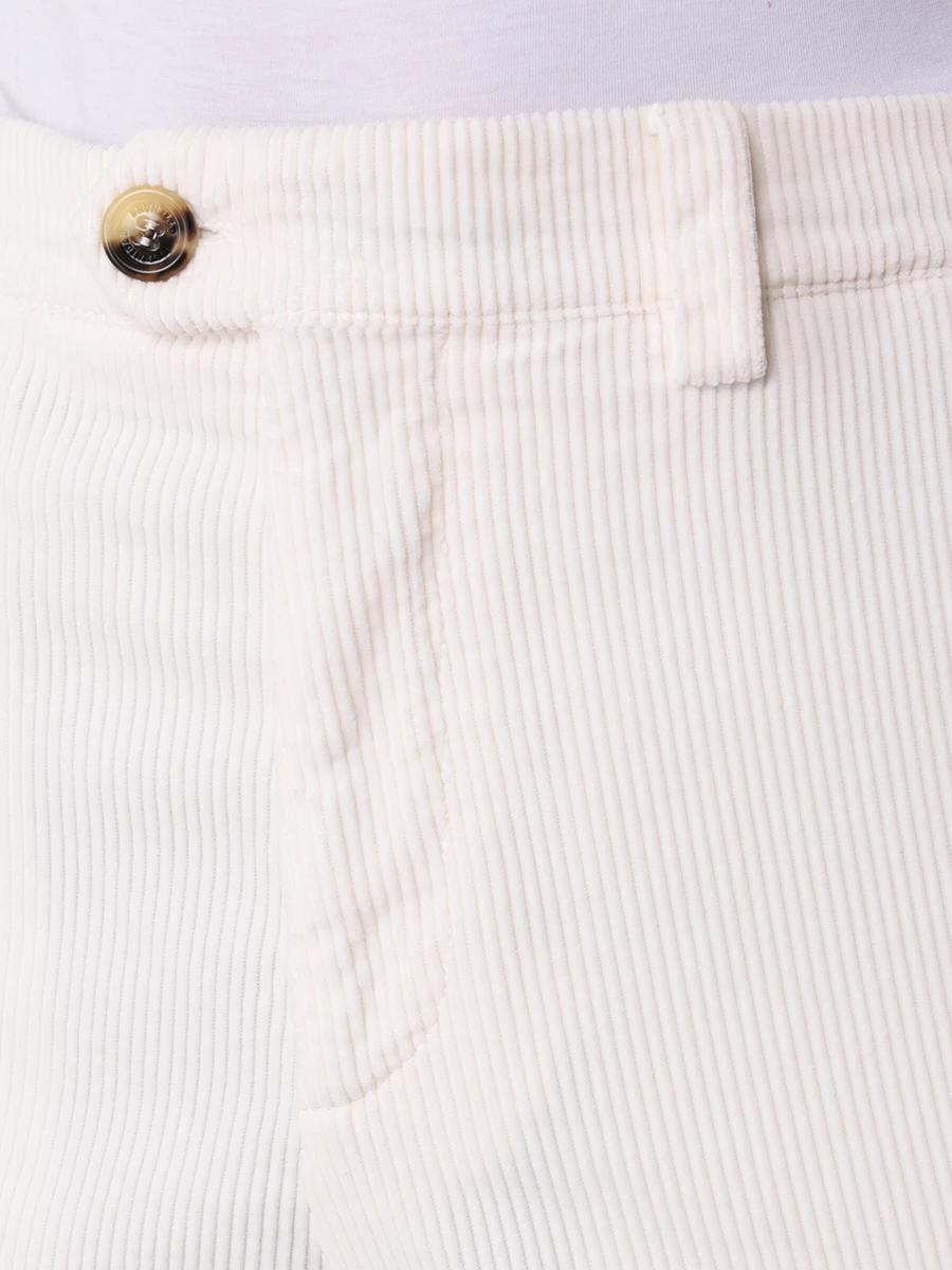 Брюки-карго вельветовые BRUNELLO CUCINELLI M280DE1890 C2200 Белый  Фото 5