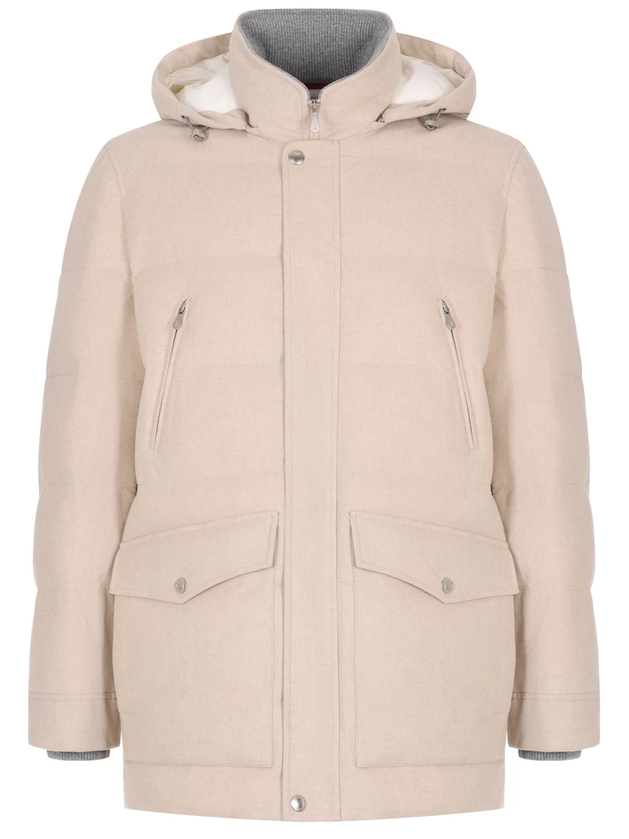 Пуховик шерстяной BRUNELLO CUCINELLI MM4631823 CID85 Бежевый 