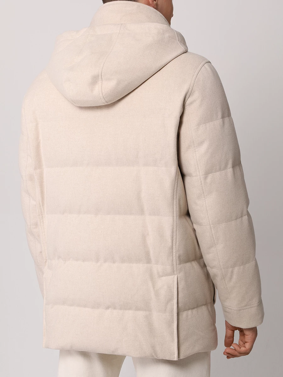 Пуховик шерстяной BRUNELLO CUCINELLI MM4631823 CID85 Бежевый  Фото 3
