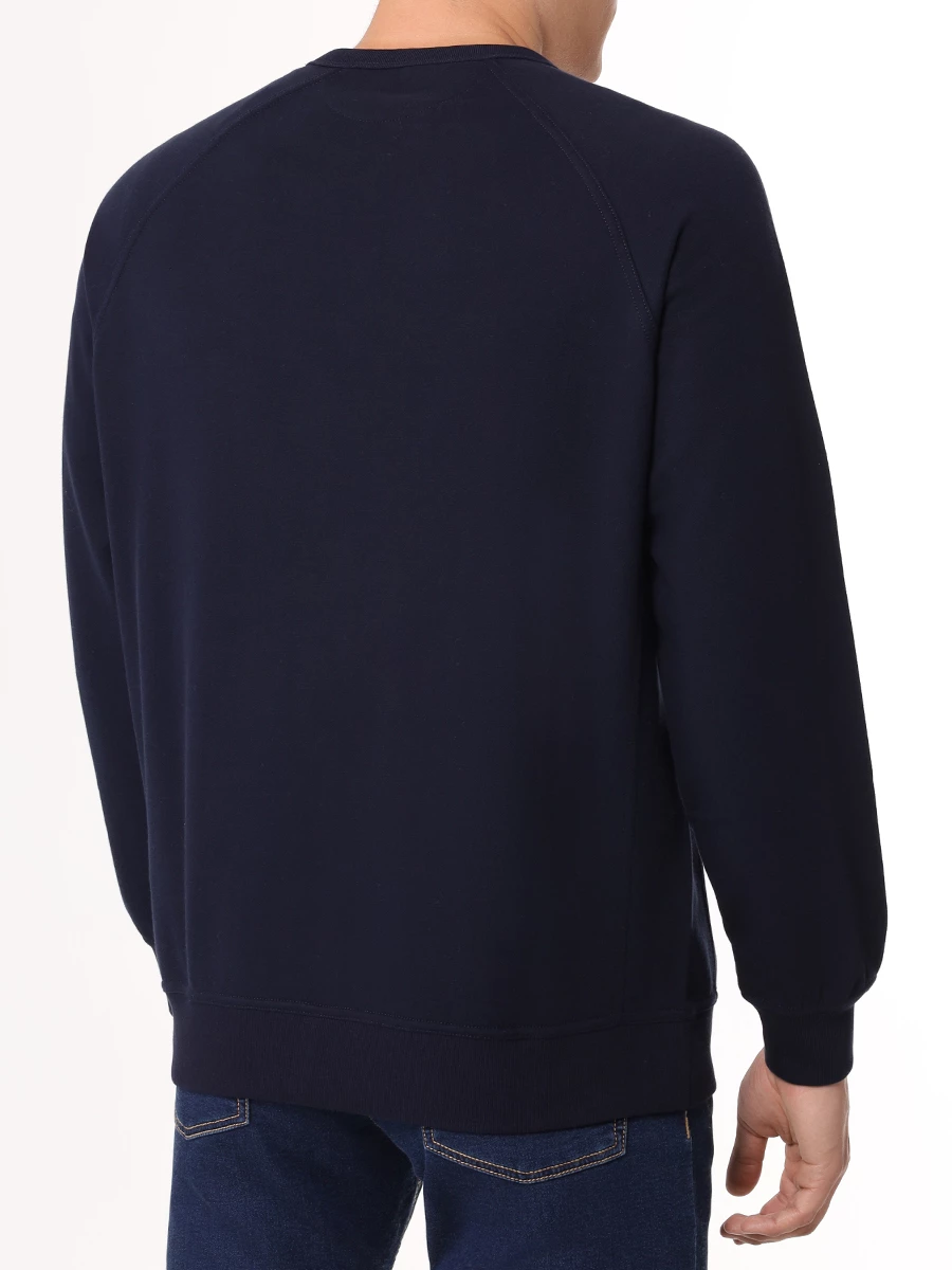 Толстовка хлопковая BRUNELLO CUCINELLI MM8369017G CXM66 Синий  Фото 3