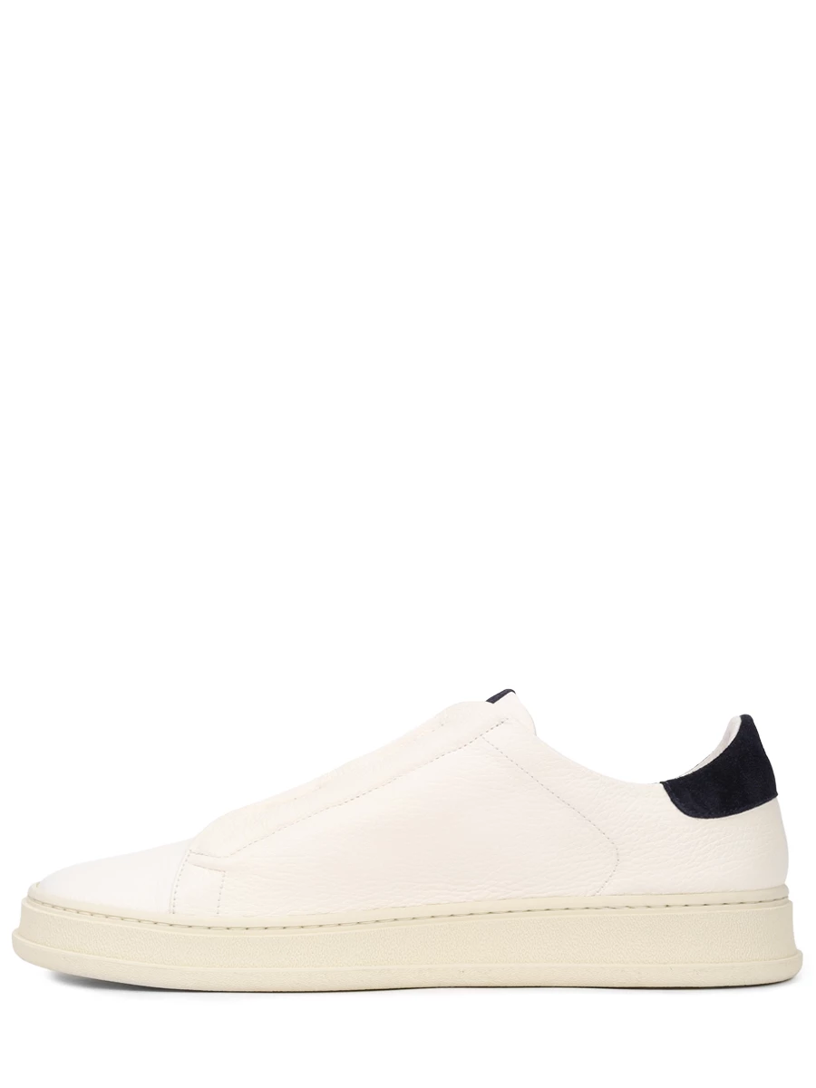 Кеды кожаные KITON USSA203N0110402001 Бежевый  Фото 3