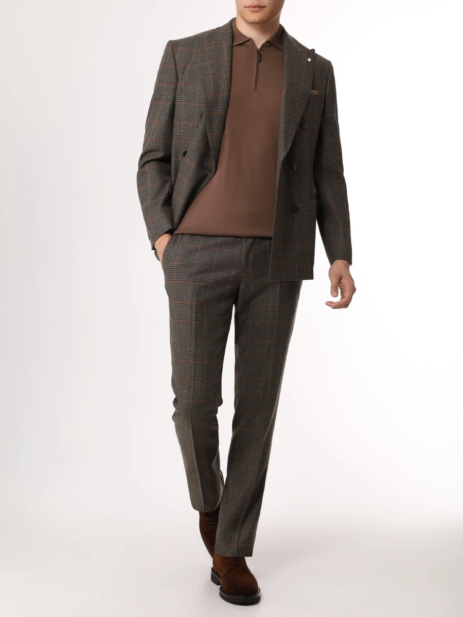 Поло шелковое COLOMBO MA00339/RIG/4-120SE-M/19 Темно Коричневый  Фото 2