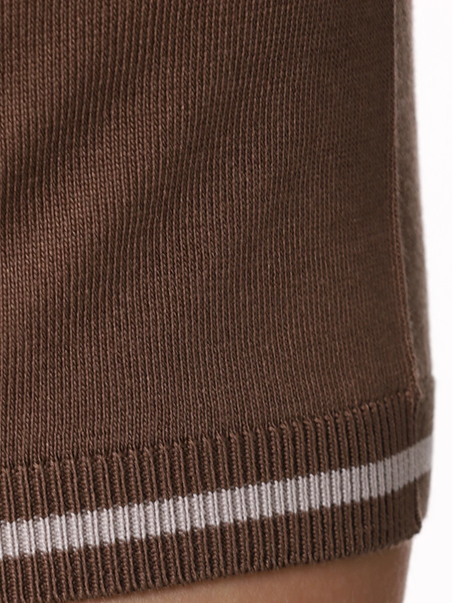 Поло шелковое COLOMBO MA00339/RIG/4-120SE-M/19 Темно Коричневый  Фото 6