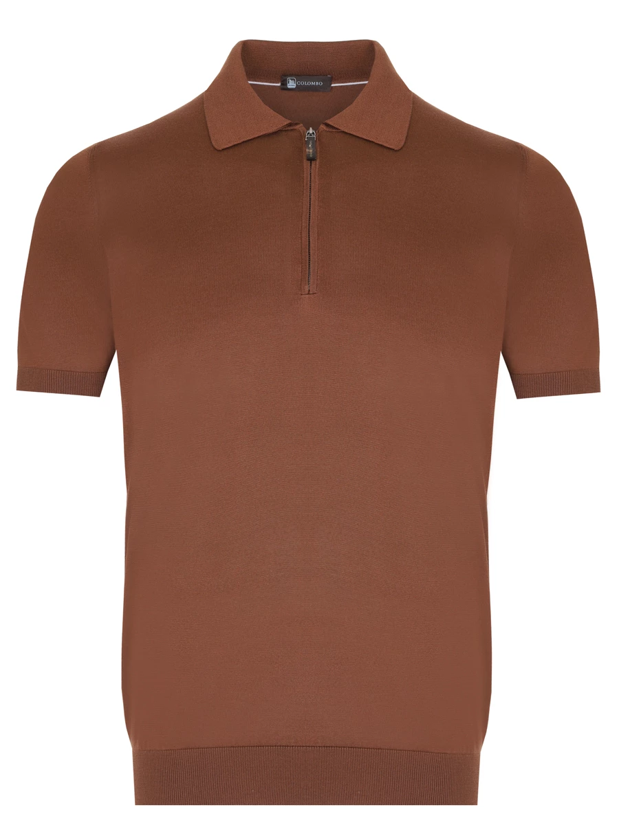 Поло шелковое COLOMBO MA00339/-/4-120SE/85308 Коричневый 