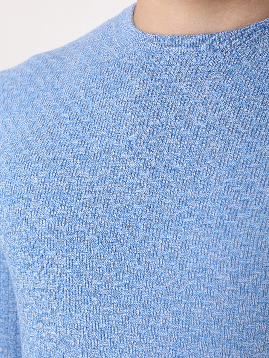 Джемпер из шерсти и хлопка COLOMBO MA04157/RET/2-30MA/40201 Голубой  Фото 5