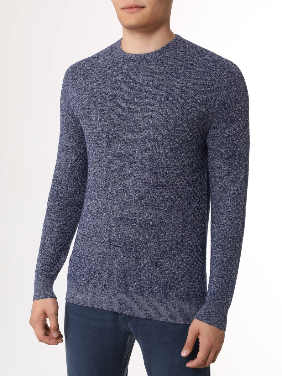 Джемпер из шерсти и хлопка COLOMBO MA04157/RET/2-30MA/43304 Синий  Фото 4