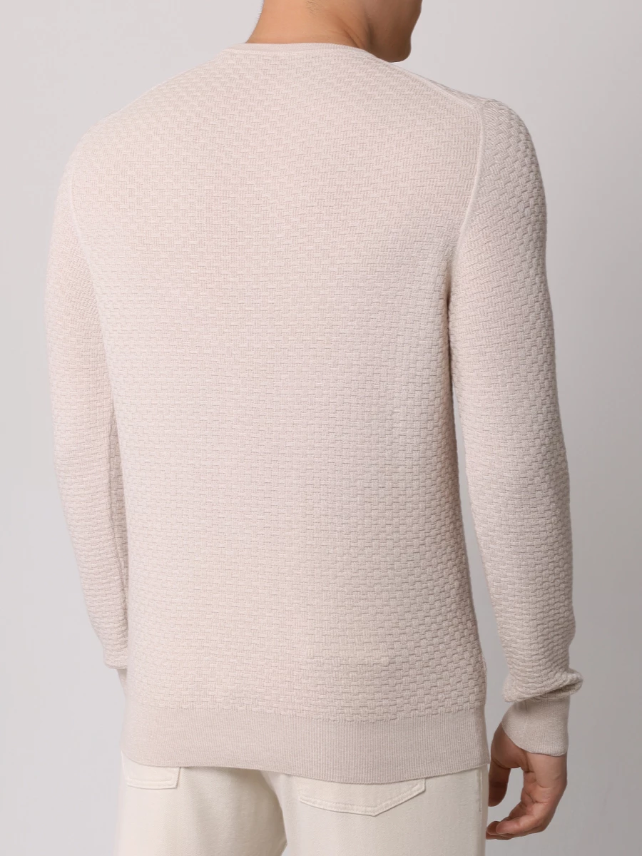 Джемпер из шерсти и хлопка COLOMBO MA04157/RET/2-30MA/80229 Бежевый  Фото 3