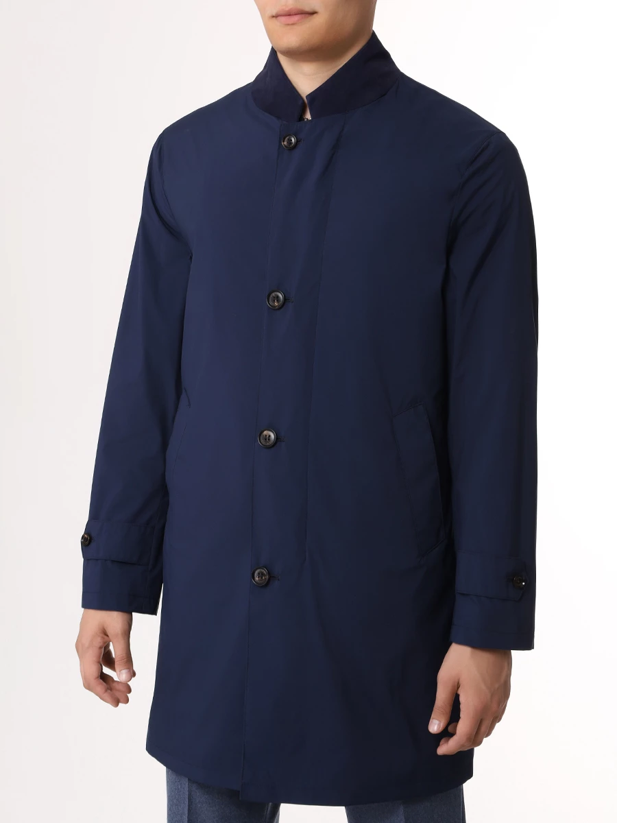 Плащ однотонный COLOMBO CP00424/-/T0283-U/46237 Синий  Фото 4