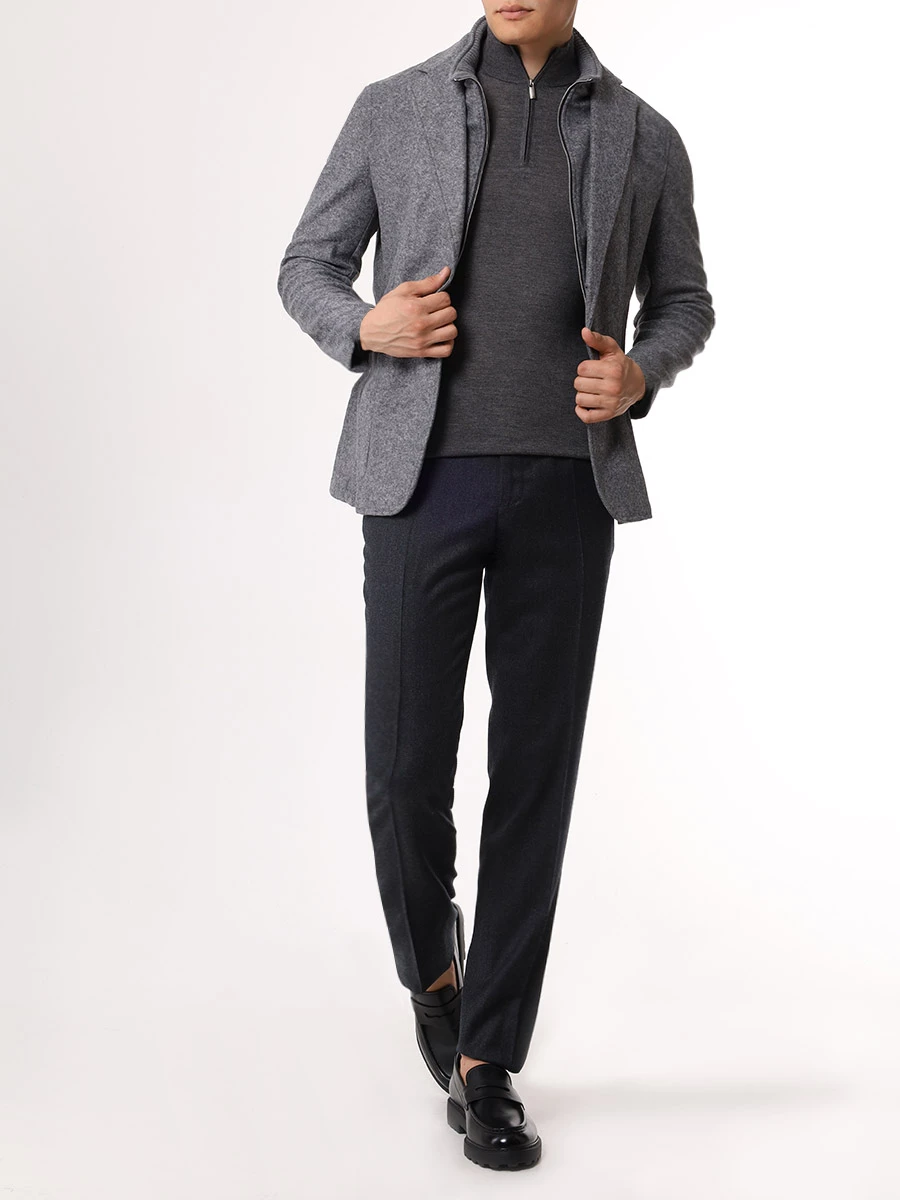 Джемпер из кашемира и шелка COLOMBO MA00060/-/A00669/11188 Темно Серый  Фото 2