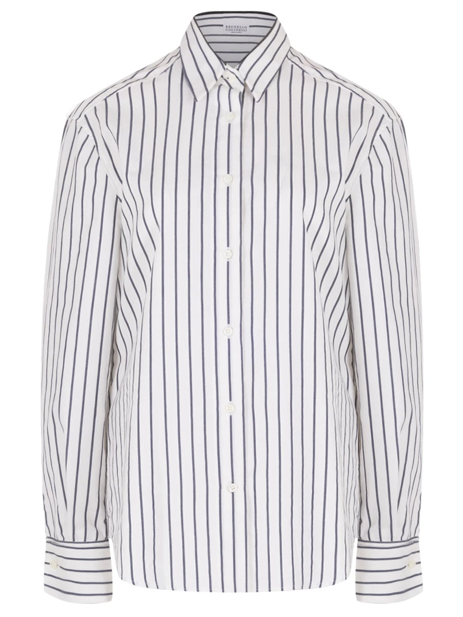 Рубашка хлопковая BRUNELLO CUCINELLI MP783NH556 C011 Белый 