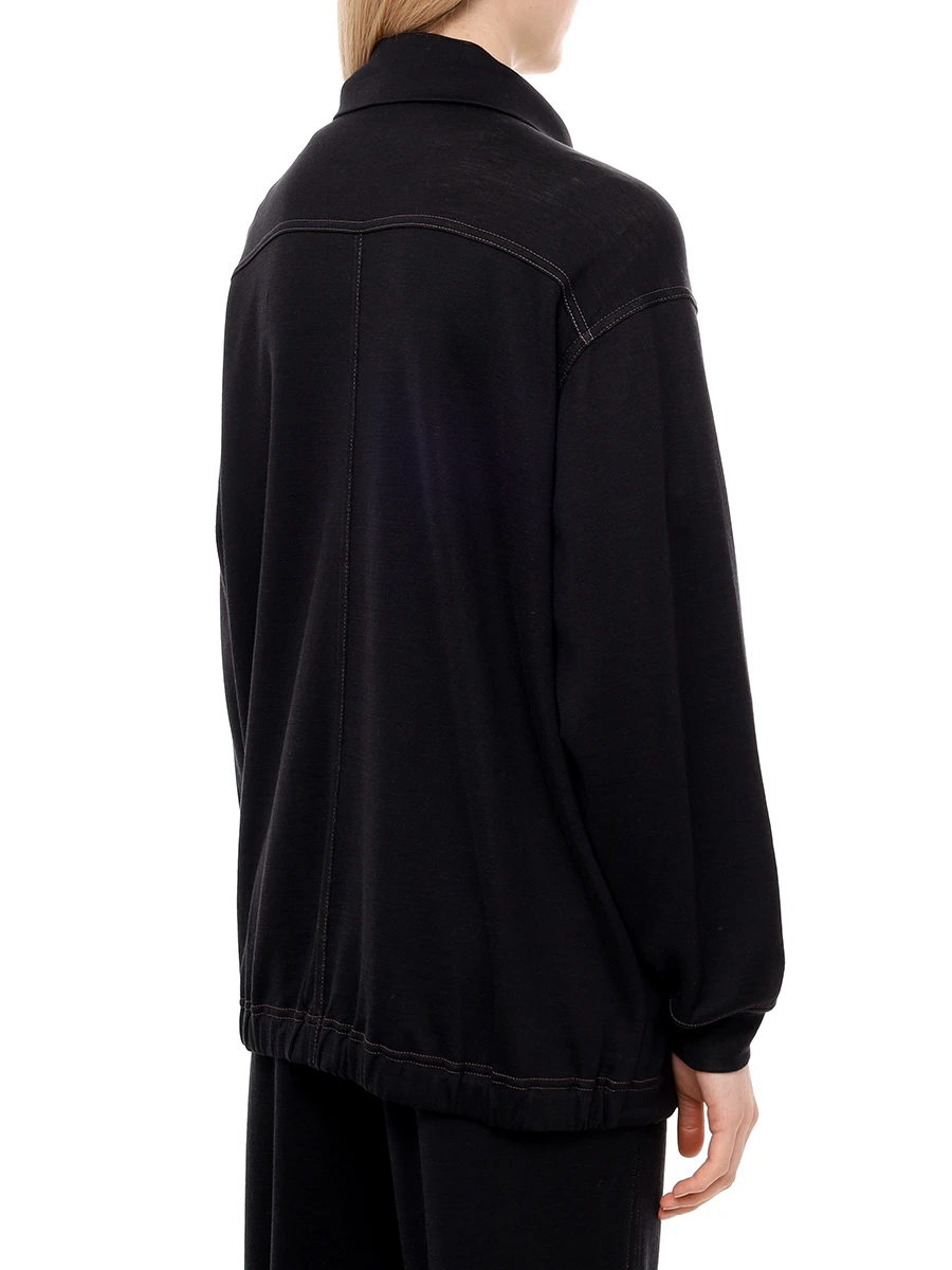 Рубашка хлопковая BRUNELLO CUCINELLI MP828FH606 C9185 Черный  Фото 3