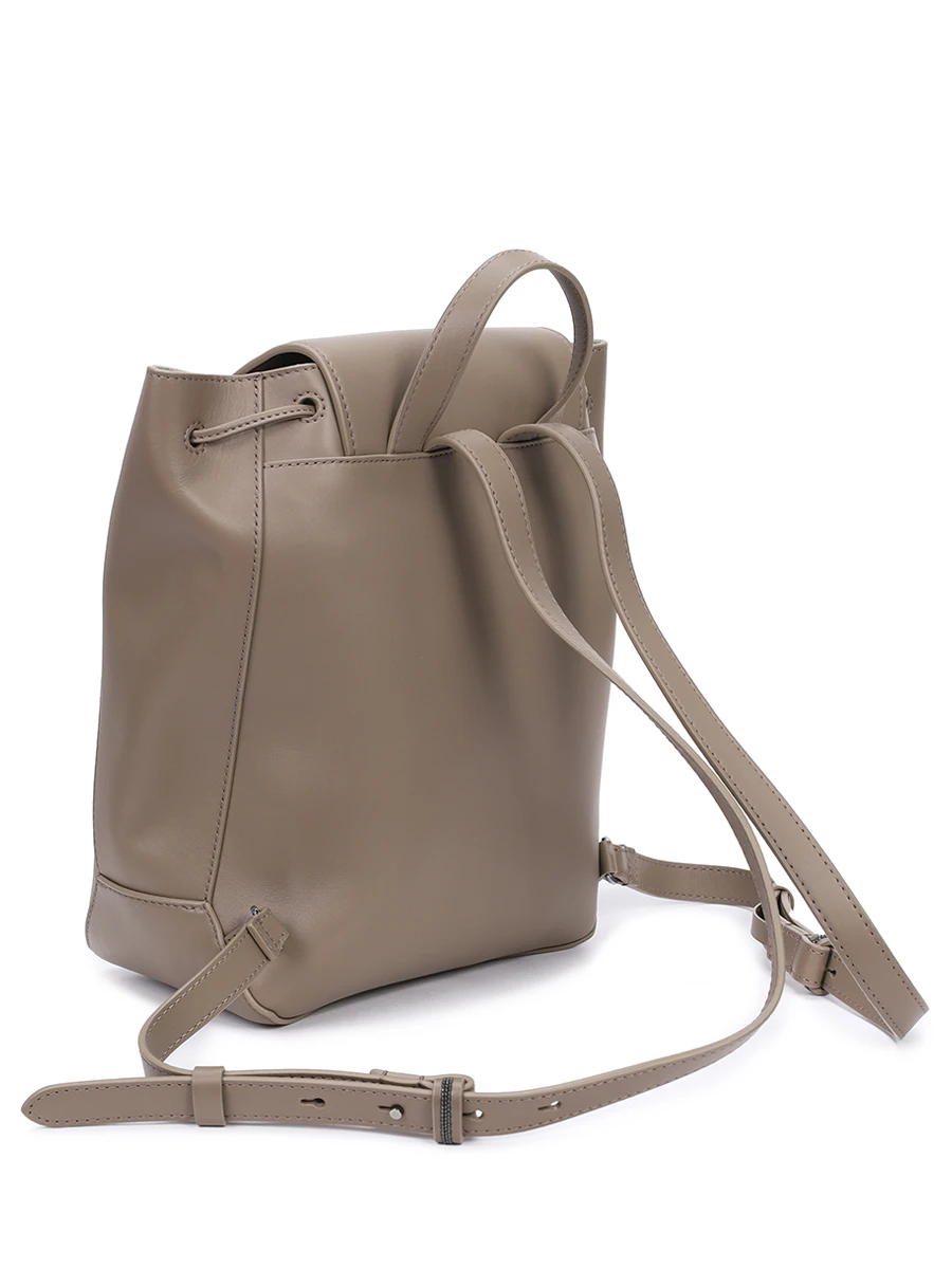 Рюкзак кожаный BRUNELLO CUCINELLI MBHED2603P C5859 Бежевый  Фото 3