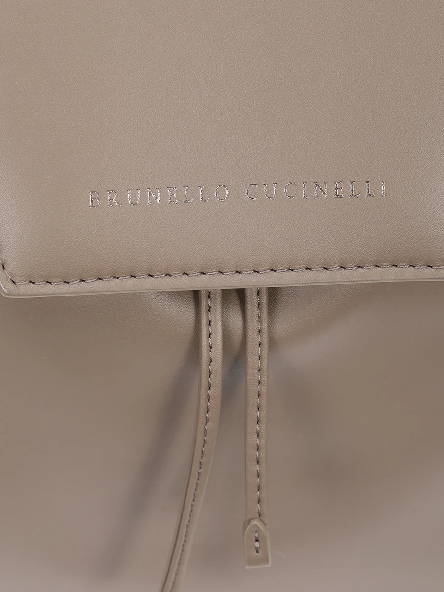 Рюкзак кожаный BRUNELLO CUCINELLI MBHED2603P C5859 Бежевый  Фото 5