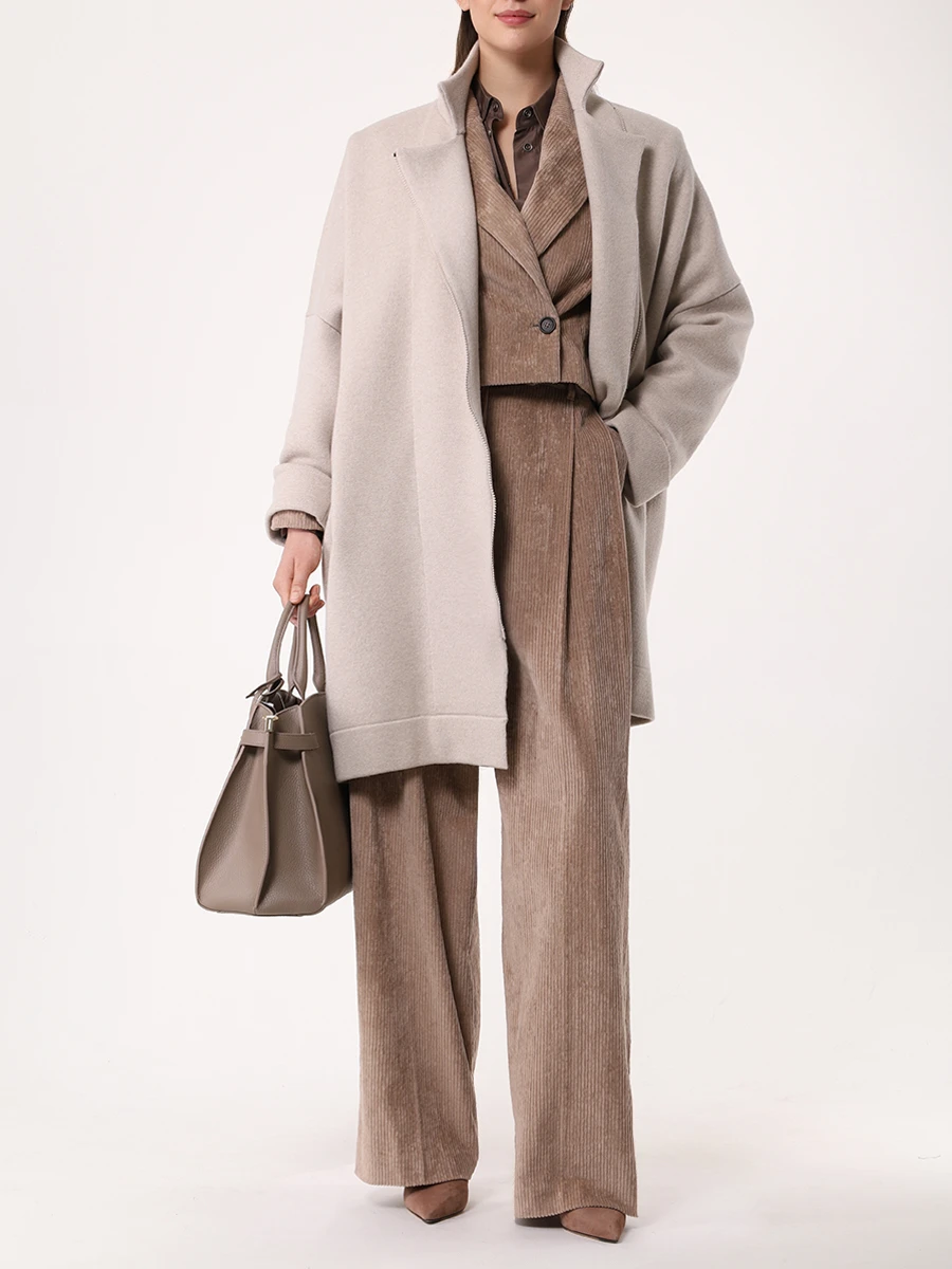 Пальто кашемировое BRUNELLO CUCINELLI M12117516P CIT72 Бежевый  Фото 2