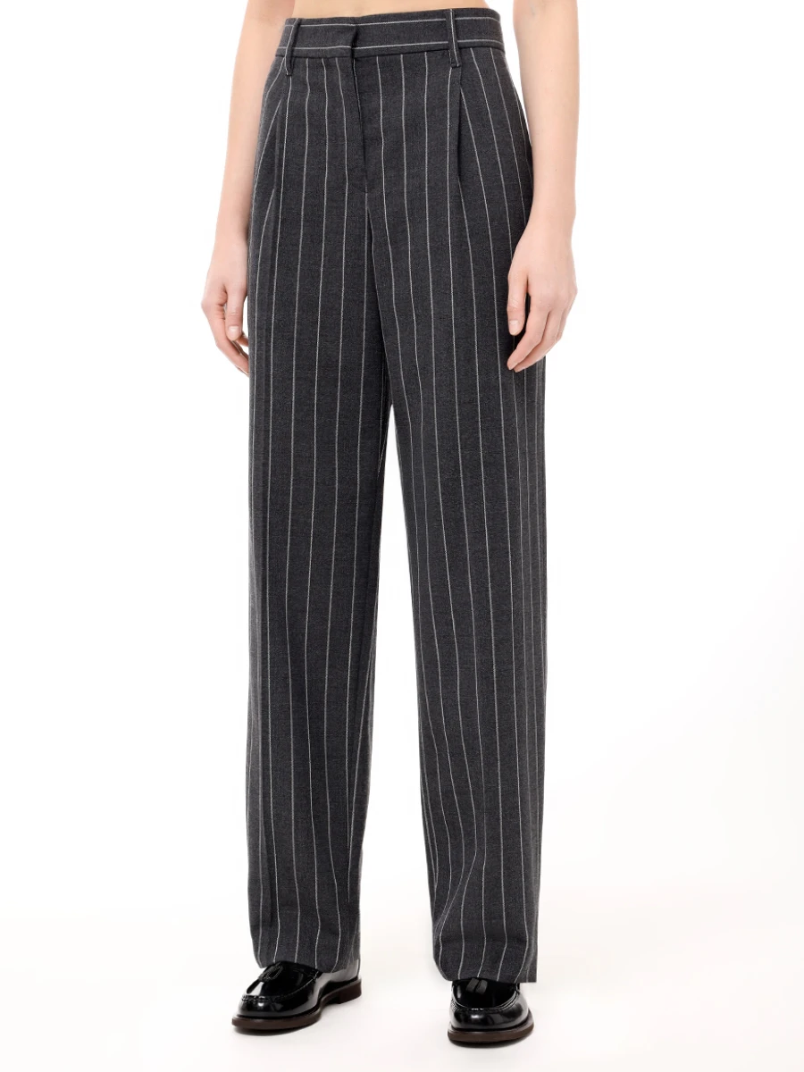 Брюки шерстяные BRUNELLO CUCINELLI MP585P8708 C010 Серый  Фото 4