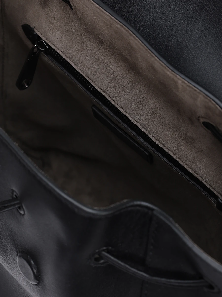 Рюкзак кожаный BRUNELLO CUCINELLI MBHED2603P C101 Черный  Фото 4