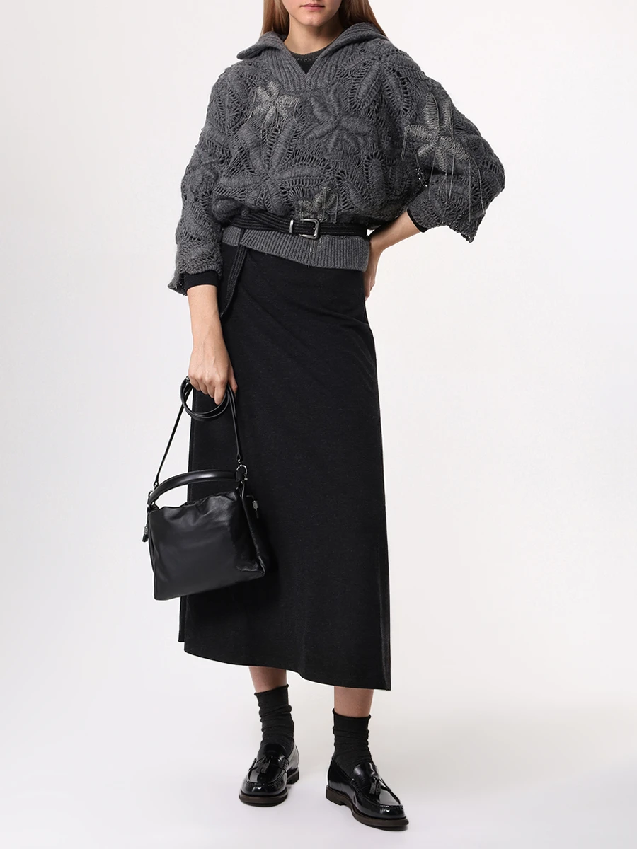 Платье шерстяное BRUNELLO CUCINELLI MPR25AHR33 C064 Серый  Фото 2