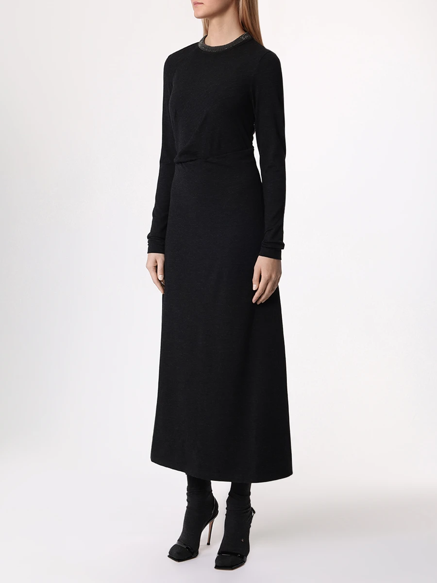 Платье шерстяное BRUNELLO CUCINELLI MPR25AHR33 C064 Серый  Фото 4