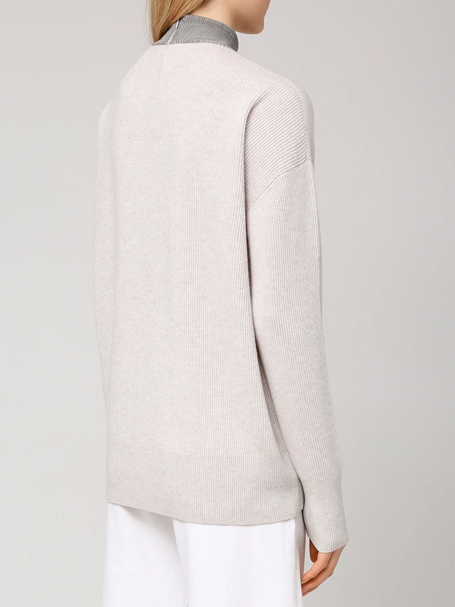 Свитер кашемировый BRUNELLO CUCINELLI M12191114P C9610 Бежевый  Фото 3