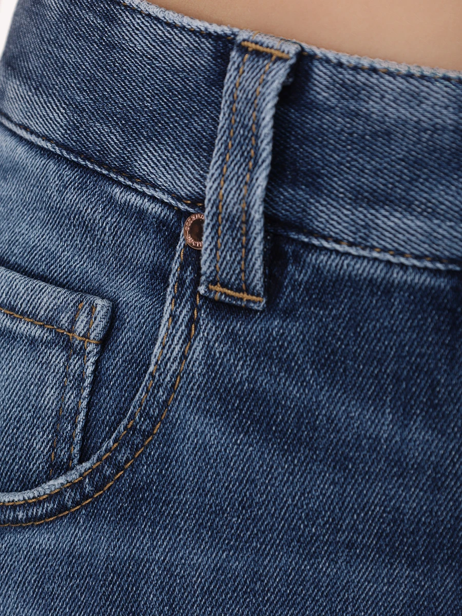 Джинсы хлопковые BRUNELLO CUCINELLI MP114P5941 C8986 Синий  Фото 6