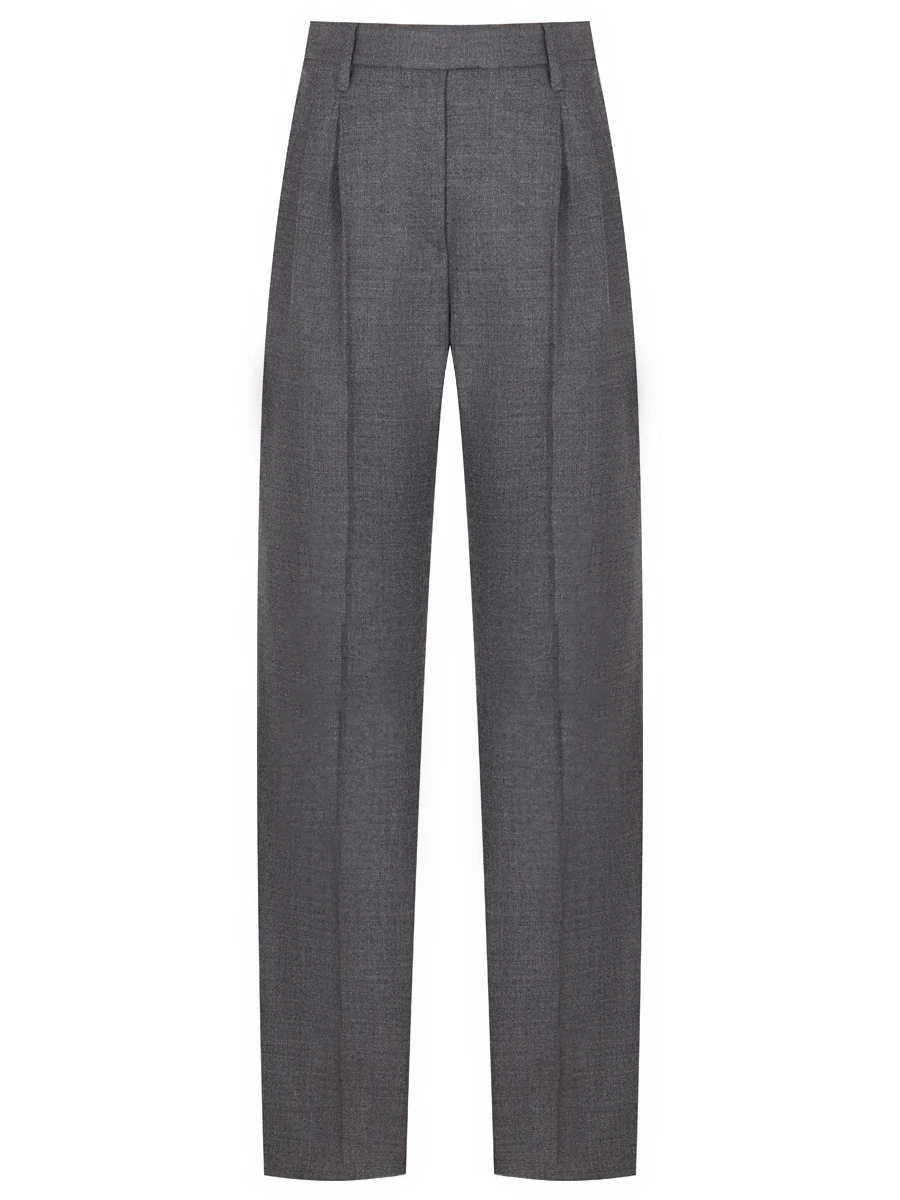 Брюки шерстяные BRUNELLO CUCINELLI MP573P8667 C002 Серый 