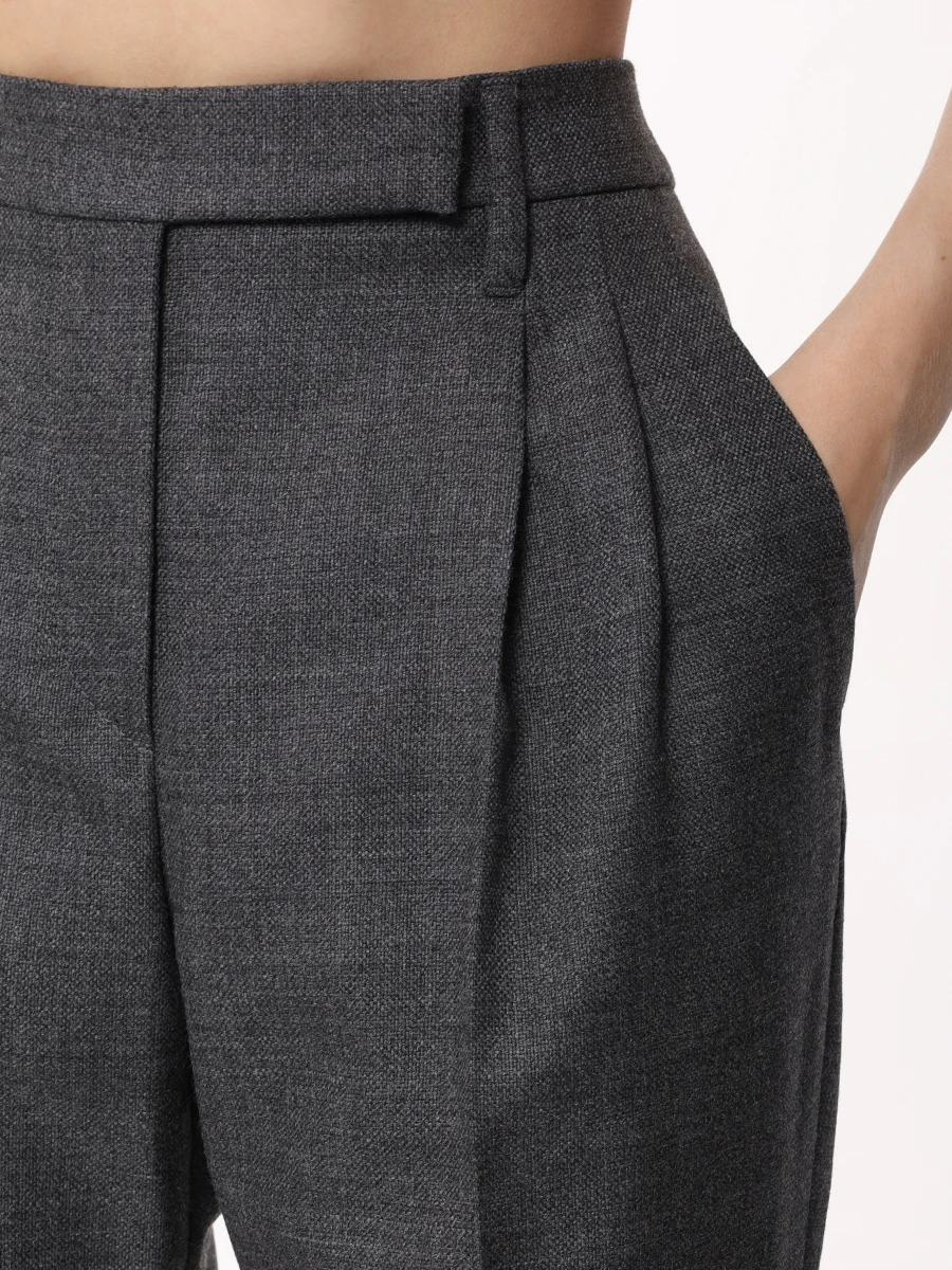 Брюки шерстяные BRUNELLO CUCINELLI MP573P8667 C002 Серый  Фото 5