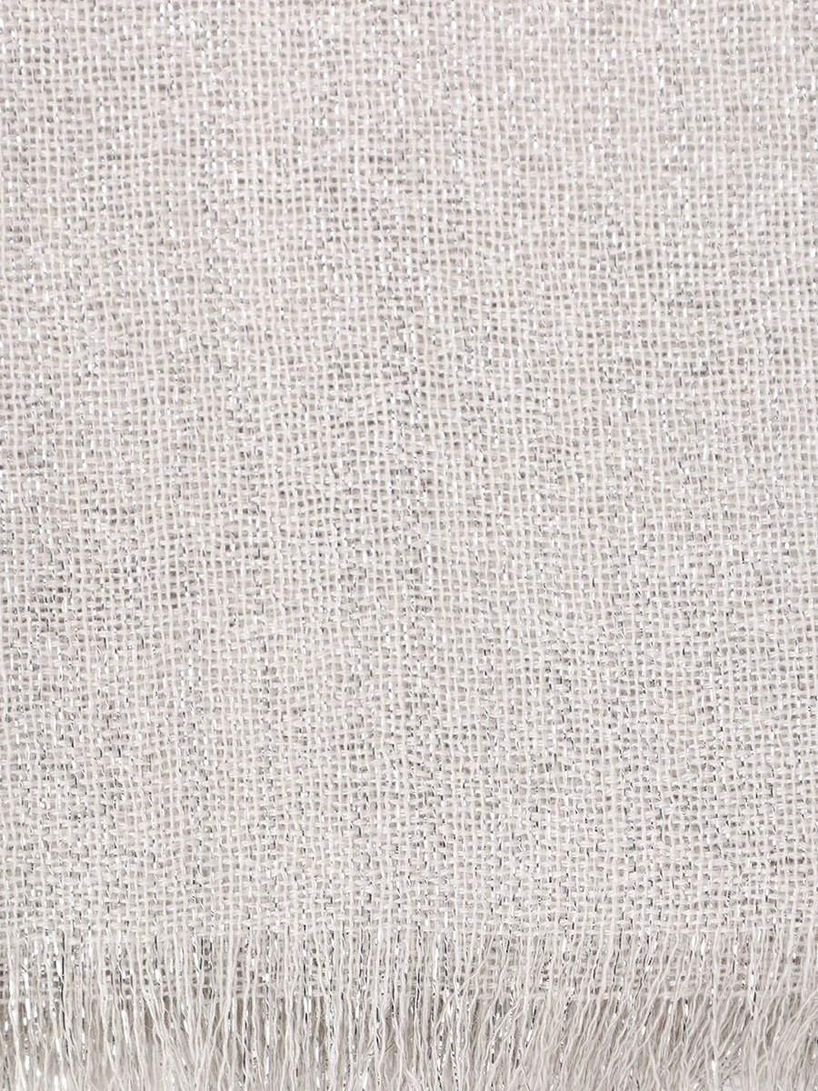 Шарф из кашемира и шелка BRUNELLO CUCINELLI MSCDAR097P C8920 Светло- Бежевый  Фото 3