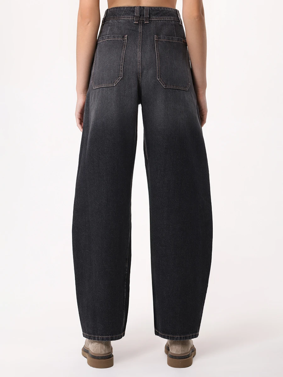 Джинсы хлопковые BRUNELLO CUCINELLI MA095P5912 8999 Темно- Серый  Фото 3