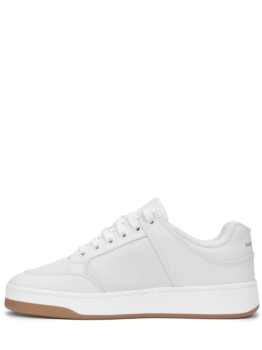 Кроссовки кожаные SAINT LAURENT 713602 AAB85 9042 Белый  Фото 3