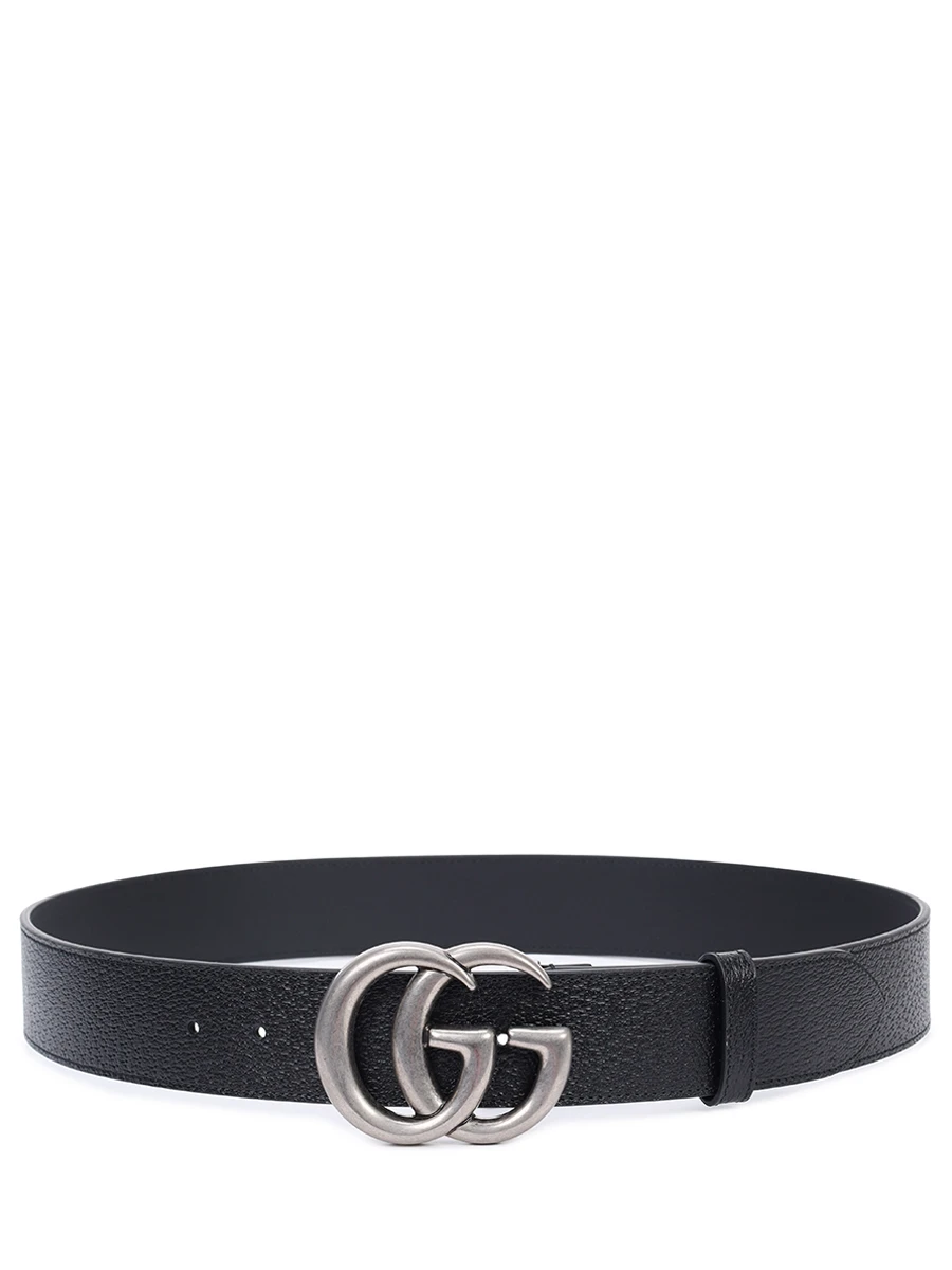 Ремень кожаный GUCCI 406831 DJ20N 1000 Черный  Фото 2