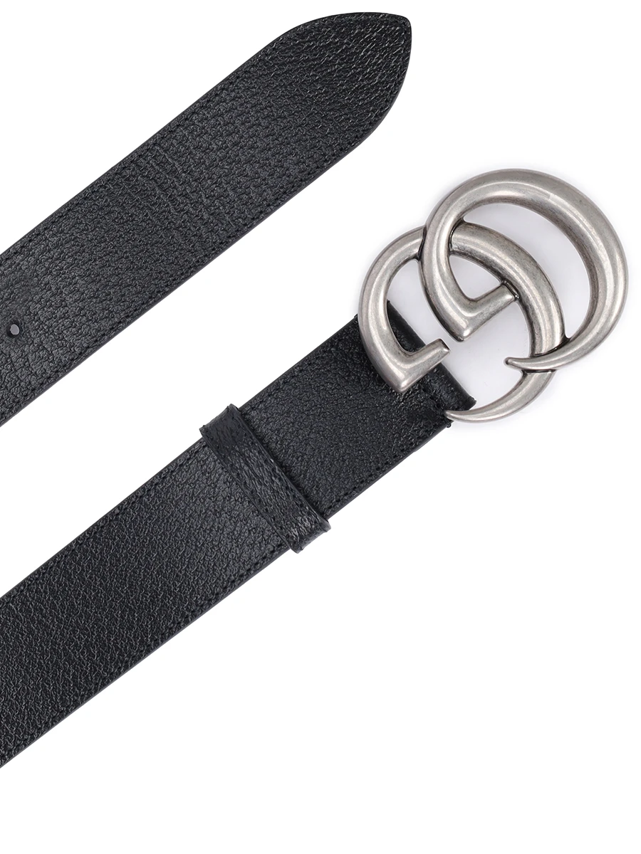 Ремень кожаный GUCCI 406831 DJ20N 1000 Черный  Фото 3