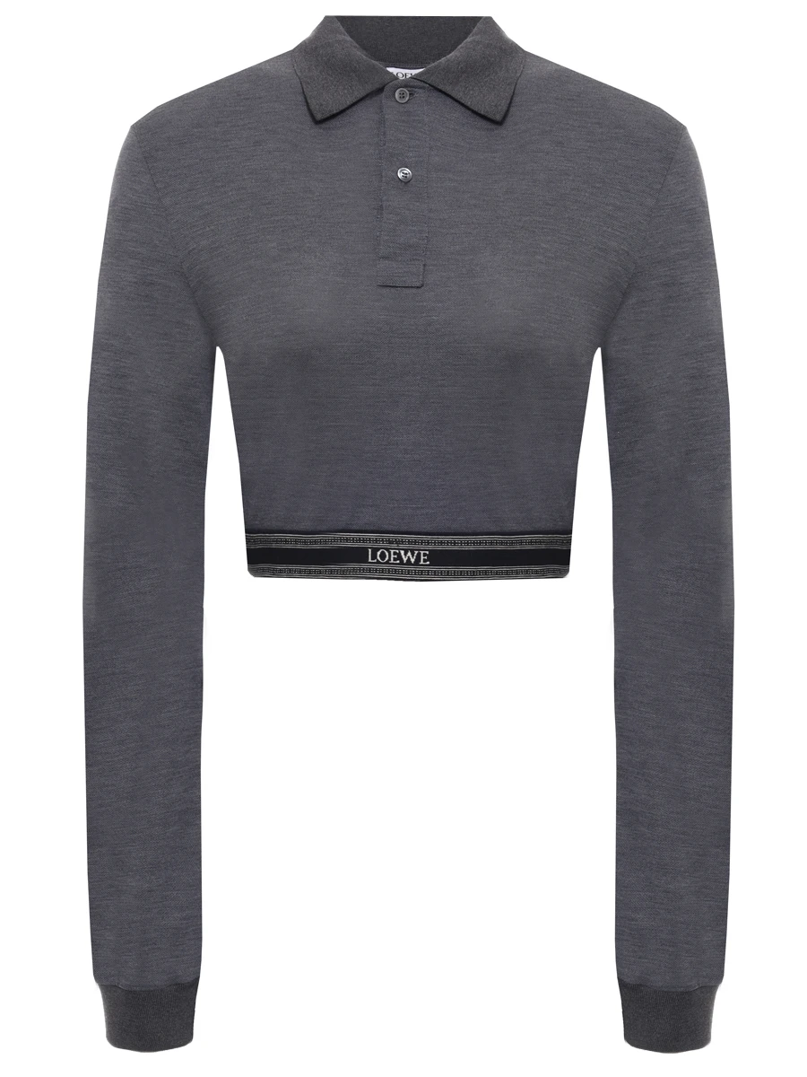 

Поло из шелка и хлопка, Серый, S359Y23X97 3047