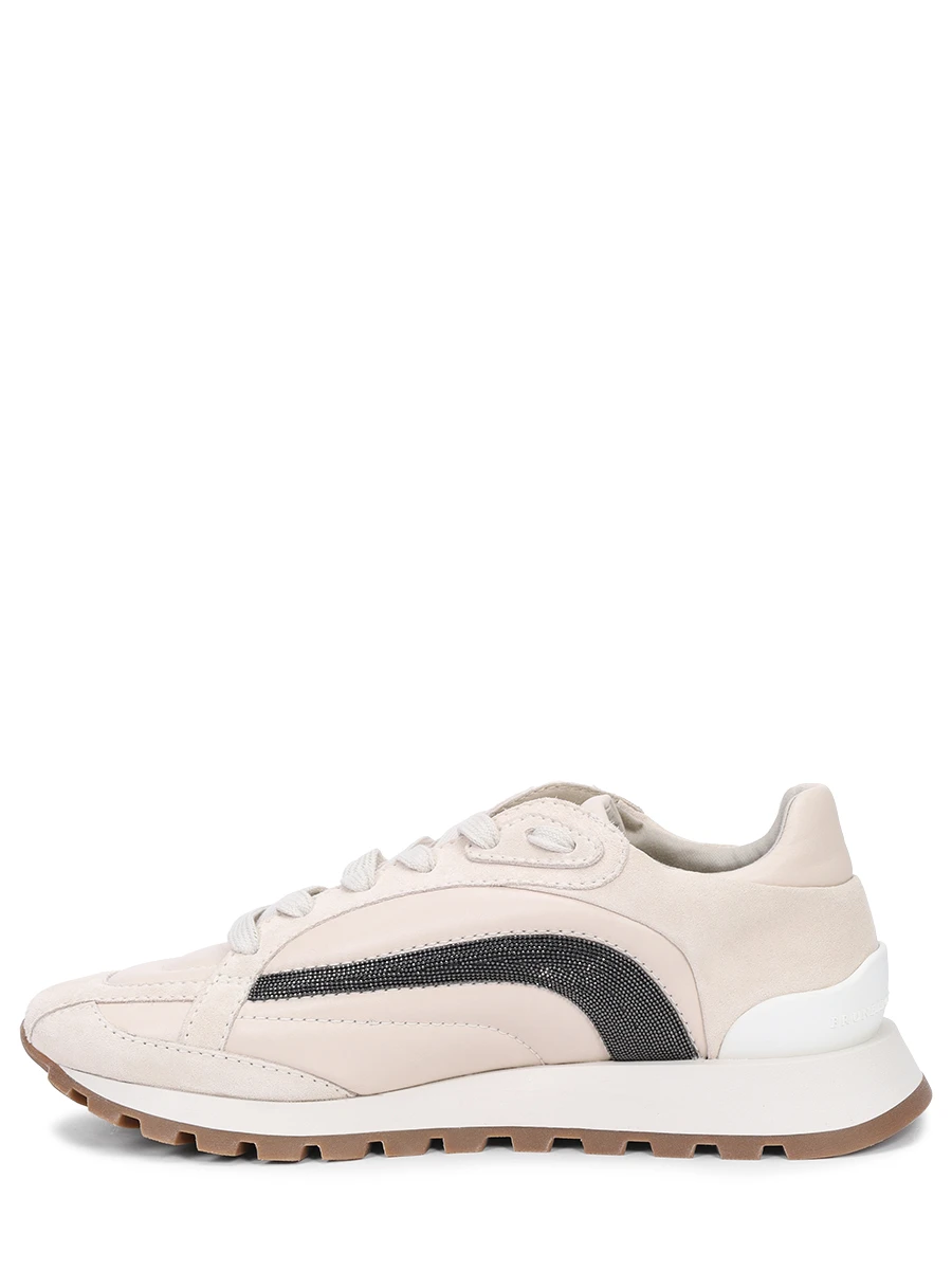 Кроссовки комбинированные BRUNELLO CUCINELLI MZSFG2790P C8905 Бежевый  Фото 3