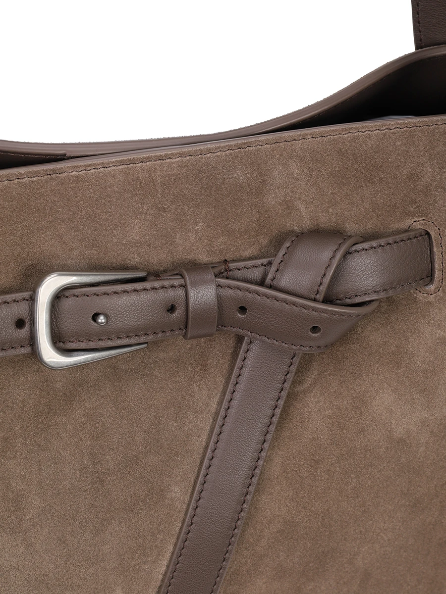 Сумка замшевая BRUNELLO CUCINELLI MBDLD2624 C8769 Коричневый  Фото 5