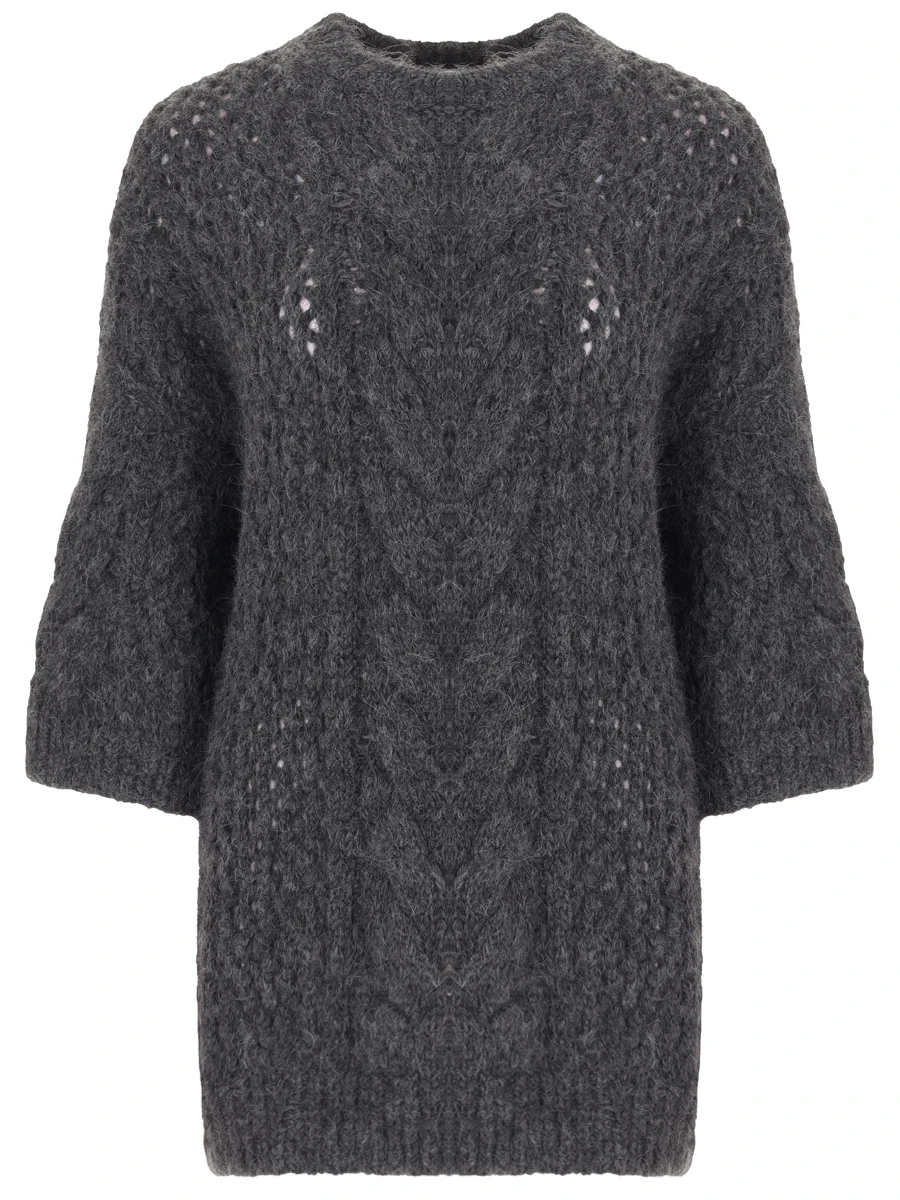 Джемпер из альпака BRUNELLO CUCINELLI MDU336100 C079 Серый 