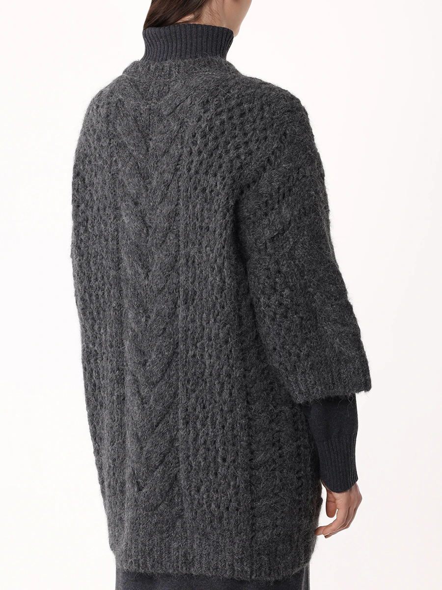 Джемпер из альпака BRUNELLO CUCINELLI MDU336100 C079 Серый  Фото 3