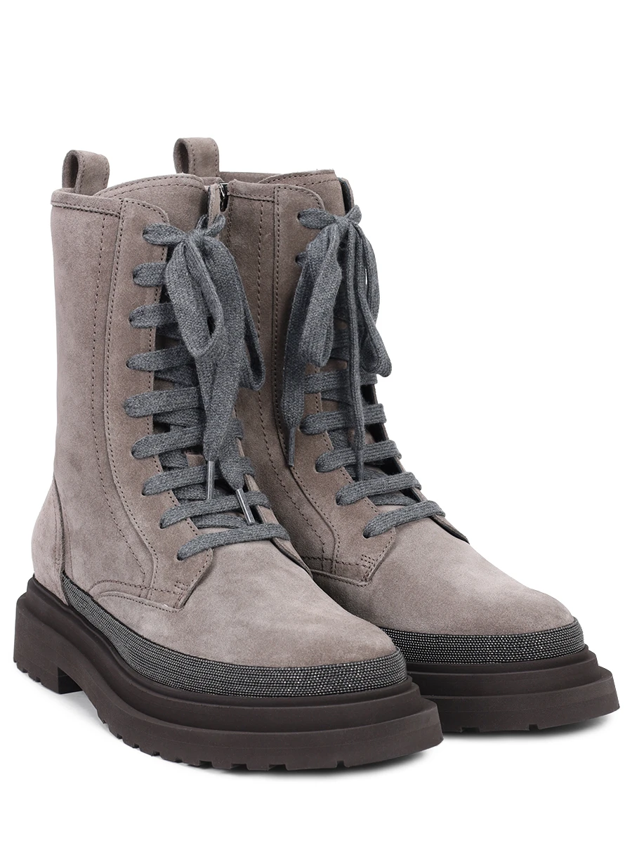 Ботинки замшевые BRUNELLO CUCINELLI MZSFG2767P C8212 Бежевый  Фото 2