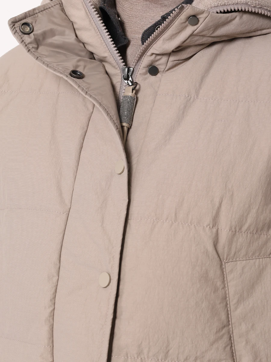 Пуховик стеганый BRUNELLO CUCINELLI MD5997859 CJU49 Коричневый  Фото 5