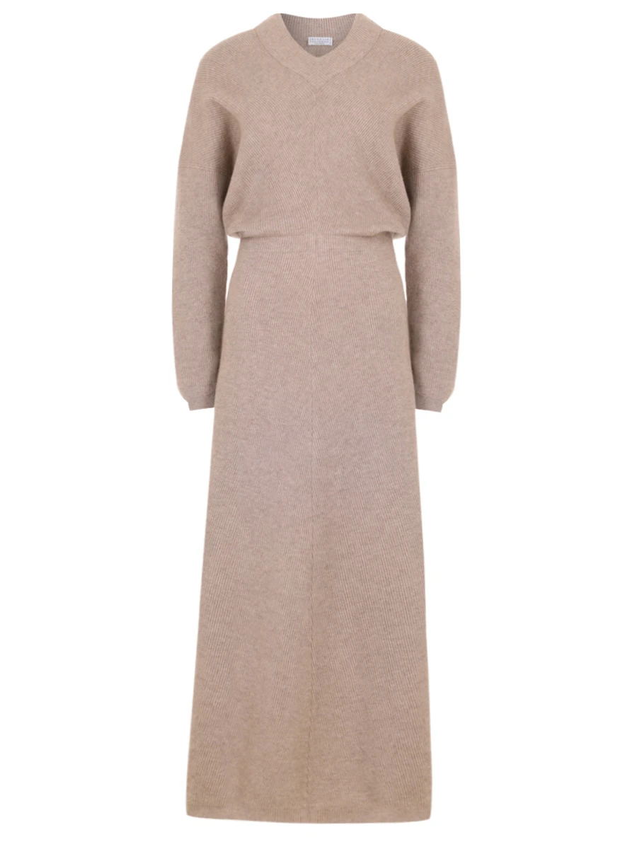 Платье кашемировое BRUNELLO CUCINELLI M12192A92 C077 Бежевый 