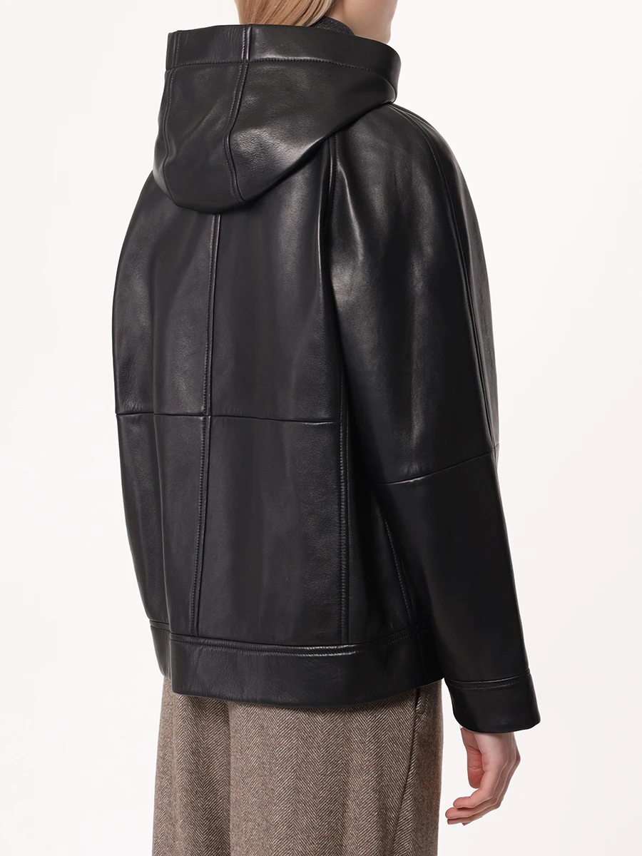 Куртка кожаная BRUNELLO CUCINELLI MPNGI7949 C101 Черный  Фото 3