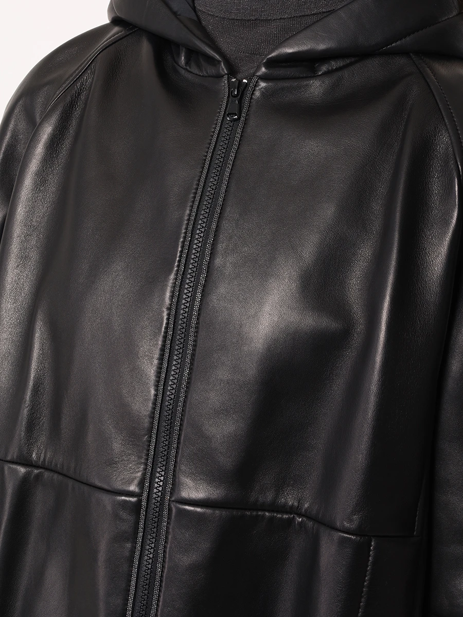 Куртка кожаная BRUNELLO CUCINELLI MPNGI7949 C101 Черный  Фото 5