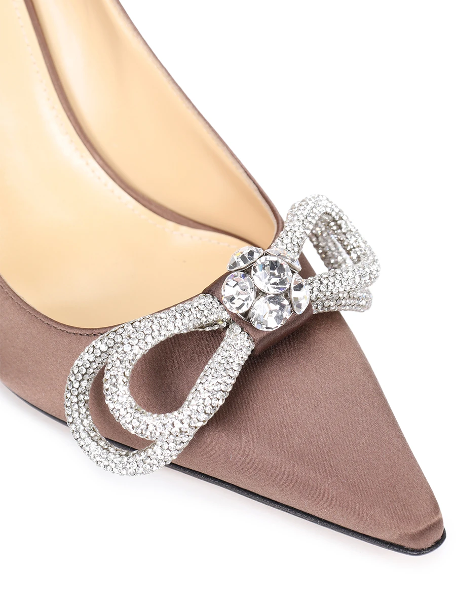 Туфли сатиновые MACH&MACH PF24-S0772-85-CRP-LTB Коричневый  Фото 5