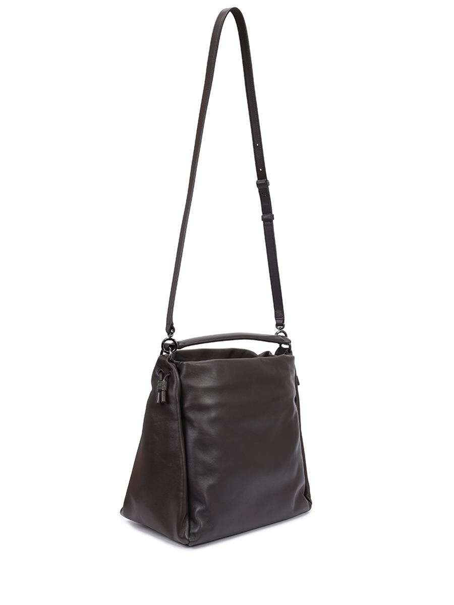 Сумка кожаная BRUNELLO CUCINELLI MBGPD3611 C8279 Коричневый  Фото 2