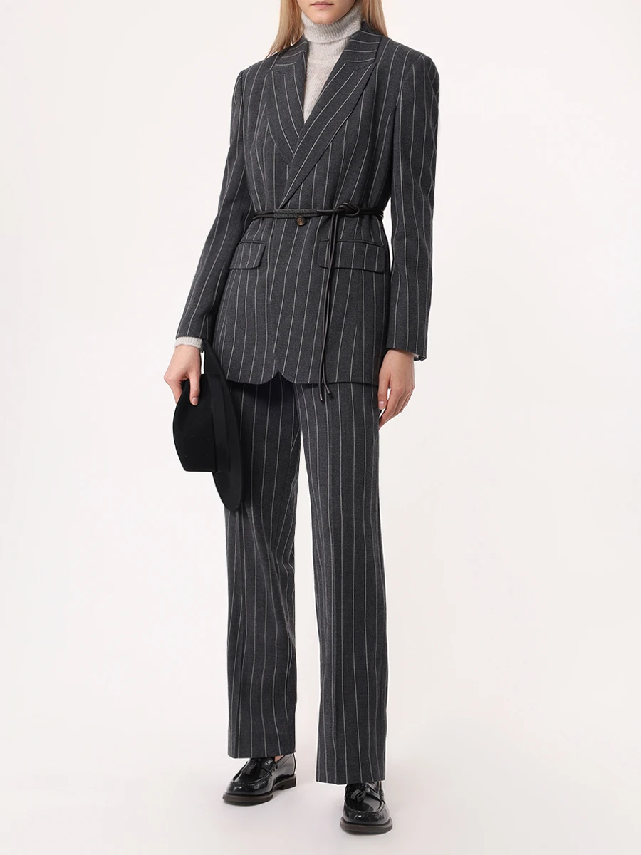 Свитер из шерсти и мохера BRUNELLO CUCINELLI MCM518803 CXL37 Серый  Фото 2